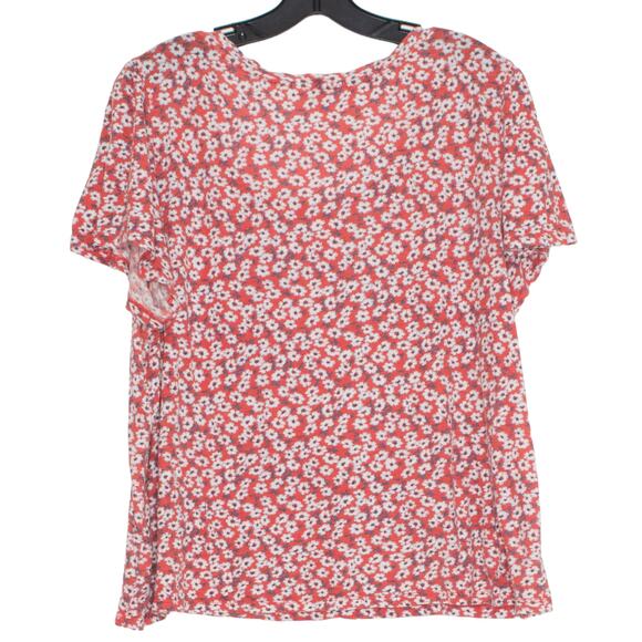 Lucky Brand Top Floral Cottage Prairie Romantic Boho Academia Retro Red Size XL - Picture 2 of 8